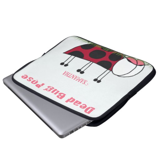 Funny Ladybug Dead Bug Yoga Pose Laptopschutzhülle (Vorne Knopf)