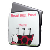 Funny Ladybug Dead Bug Yoga Pose Laptopschutzhülle (Vorderseite Links)