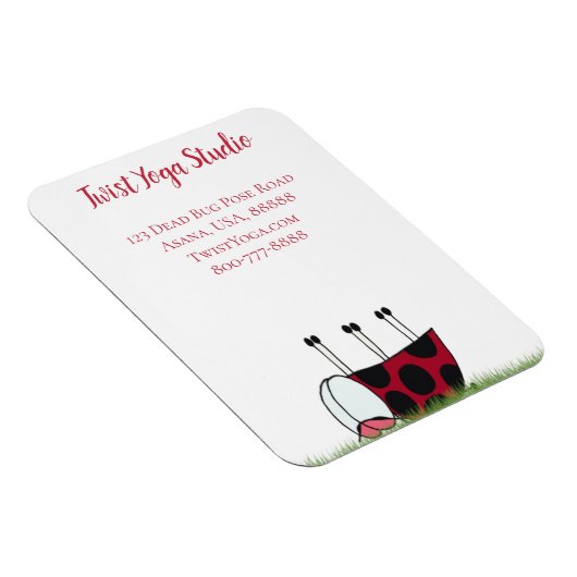 Funny Ladybug Dead Bug Yoga Pose Magnet (Rechte Seite)