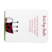 Funny Ladybug Dead Bug Yoga Pose Magnet (Horizontal)