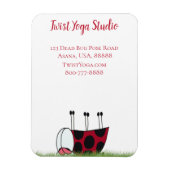 Funny Ladybug Dead Bug Yoga Pose Magnet (Vertikal)