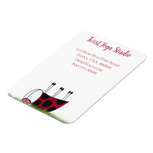 Funny Ladybug Dead Bug Yoga Pose Magnet (Linke Seite)