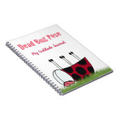 Funny Ladybug Dead Bug Yoga Pose Notizblock (Rechte Seite)