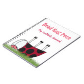 Funny Ladybug Dead Bug Yoga Pose Notizblock (Linke Seite)