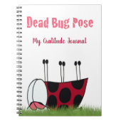 Funny Ladybug Dead Bug Yoga Pose Notizblock (Vorderseite)