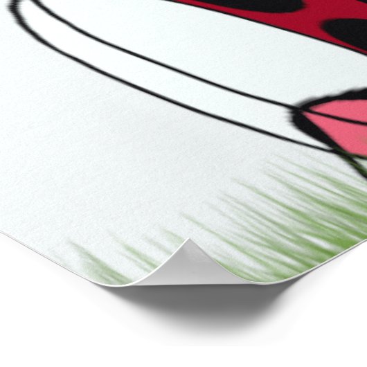 Funny Ladybug Dead Bug Yoga Pose Poster (Ecke)