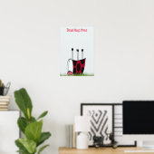 Funny Ladybug Dead Bug Yoga Pose Poster (Heimbüro)