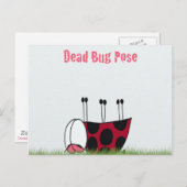 Funny Ladybug Dead Bug Yoga Pose Postkarte (Vorne/Hinten)