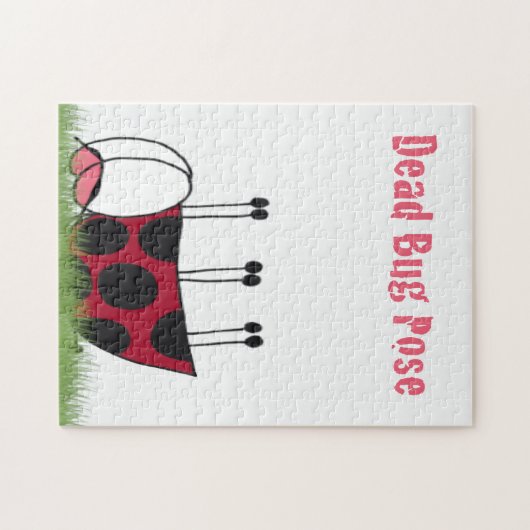 Funny Ladybug Dead Bug Yoga Pose Puzzle (Horizontal)