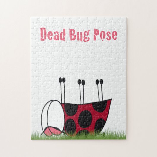 Funny Ladybug Dead Bug Yoga Pose Puzzle (Vertikal)