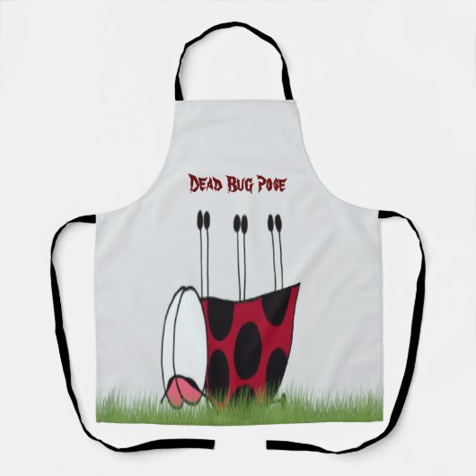 Funny Ladybug Dead Bug Yoga Pose Schürze (Vorderseite)