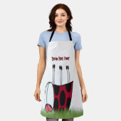 Funny Ladybug Dead Bug Yoga Pose Schürze (Getragen)