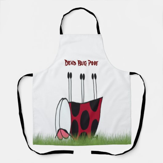 Funny Ladybug Dead Bug Yoga Pose Schürze (Vorderseite)