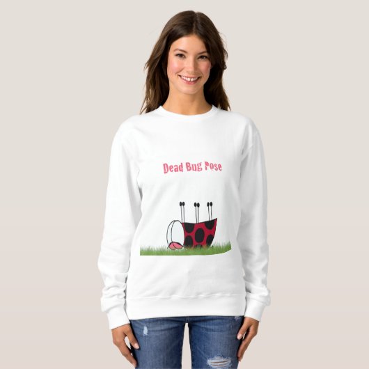 Funny Ladybug Dead Bug Yoga Pose Sweatshirt (Vorne ganz)