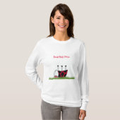 Funny Ladybug Dead Bug Yoga Pose T-Shirt (Vorne ganz)