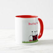 Funny Ladybug Dead Bug Yoga Pose Tasse (VorderseiteRechts)