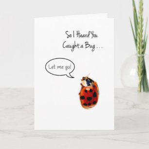 Funny Ladybug wird gut, fangen und loslassen Karte