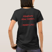 Funny Ladys Bowling Button Cartoon Team Name Black T-Shirt (Rückseite)