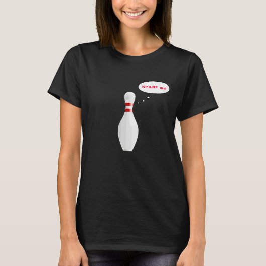 Funny Ladys Bowling Button Cartoon Team Name Black T-Shirt (Vorderseite)