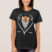 Funny Ladys Cleavage Tuxedo Party Mardi Gras T-Shirt (Vorderseite)