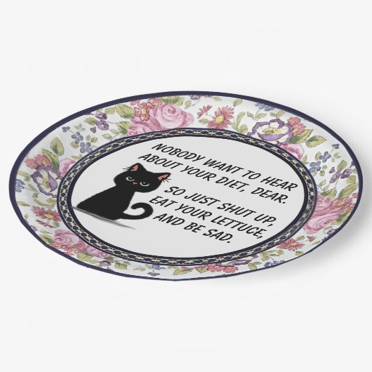 Funny Ladys Luncheon Tee Party Custom Pappteller (Schrägansicht)