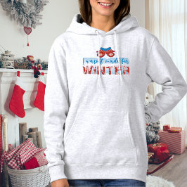 Funny Ladys Winter Hoodie Red