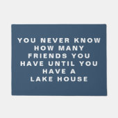 Funny Lake House Freunde Zitat Editable Text Blue Fußmatte (Vorderseite)