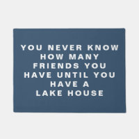 Funny Lake House Freunde Zitat Editable Text Blue