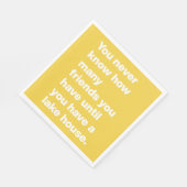 Funny Lake House Freunde Zitat Gelbes Party Serviette (Ecke)