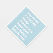 Funny Lake House Freunde Zitat Light Blue Party Serviette (Ecke)