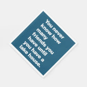 Funny Lake House Freunde Zitat Typografie Blau Serviette (Ecke)