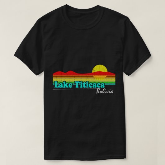 Funny Lake Titicaca, Bolivien (Vintag erschüttert) T-Shirt (Design vorne)