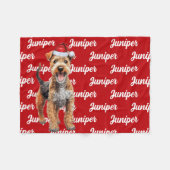 Funny Lakeland Terrier Dog Muster Weihnachten Fleecedecke (Vorderseite (Horizontal))