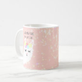 Funny Lama Blush Rosa Sterne Kaffeetasse (Vorderseite Links)