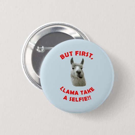 Funny Lama Button Abzeichen (Vorne & Hinten)