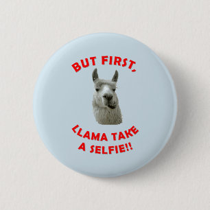 Funny Lama Button Abzeichen