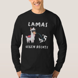 Funny Lamas gegen Right Alpaca T-Shirt