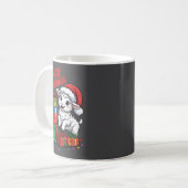 Funny Lamb Santa Hat Animals Lovers Ugly Christmas Kaffeetasse (Vorderseite Links)