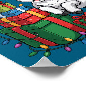 Funny Lamb Santa Hat Animals Lovers Ugly Christmas Poster (Ecke)