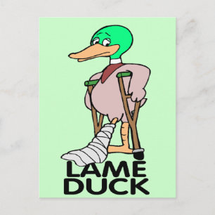 Funny Lame Duck T - Shirt Geschenke Postkarte