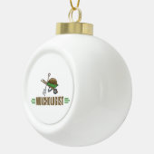 Funny Landscaper Keramik Kugel-Ornament (Rechts)