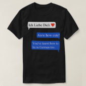 Funny Language Learning Ich Liebe Dich T-Shirt (Design vorne)