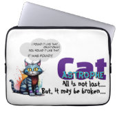 Funny Laptop Sleeve – CatAstrophe: ...not lost (Vorderseite)
