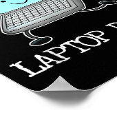 Funny Laptop Tanz Tanz Computer Puzzle Spaß Poster (Ecke)
