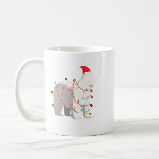 Funny Lar Bear Christmas Graphics Animal Lights Lo Kaffeetasse (Links)