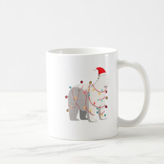 Funny Lar Bear Christmas Graphics Animal Lights Lo Kaffeetasse (Rechts)