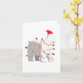 Funny Lar Bear Christmas Graphics Animal Lights Lo Karte (Gelbe Blume)