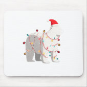 Funny Lar Bear Christmas Graphics Animal Lights Lo Mousepad (Vorne)