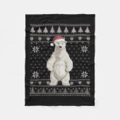 Funny Lar Bear Ugge Weihnachtskraut Weihnachten We Fleecedecke (Vorderseite)