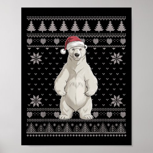 Funny Lar Bear Ugge Weihnachtskraut Weihnachten We Poster (Vorne)
